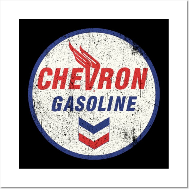 Chevron Gasoline vintage style logo Wall Art by G! Zone